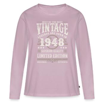 Legends are born in 1948 - Women's Premium Organic Long Sleeve Shirt - dusky pink - Front - Julia (174cm)