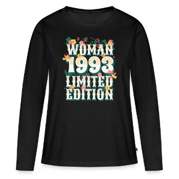Birthday Woman born in 1993 Woman 30 years - Women's Premium Organic Long Sleeve Shirt - black - Front - Julia (174cm)
