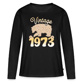 Birthday Party 1973 Woman 50 Years Anniversary - Women's Premium Organic Long Sleeve Shirt - black - Front - Julia (174cm)