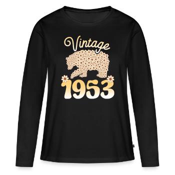Birthday Party 1953 Woman 70 Years Anniversary - Women's Premium Organic Long Sleeve Shirt - black - Front - Julia (174cm)