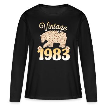 Birthday Party 1983 Woman 40 Years Anniversary - Women's Premium Organic Long Sleeve Shirt - black - Front - Julia (174cm)
