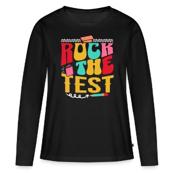 Rock The Test Examen Fin D'Année Enseignant - T-shirt manches longues Premium bio Femme - noir - Devant - Julia (174cm)