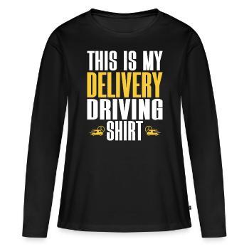 Humor Driver Delivery Driver - Women's Premium Organic Long Sleeve Shirt - black - Front - Julia (174cm)