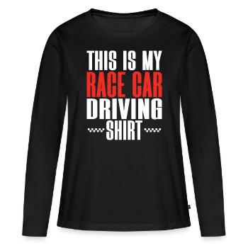 Conducteur De Voitures De Course Pilote De Course - T-shirt manches longues Premium bio Femme - noir - Devant - Julia (174cm)