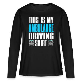 Ambulance Driver Nurse Paramedic - Women's Premium Organic Long Sleeve Shirt - black - Front - Julia (174cm)