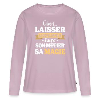 Developer Makes His Magic Humor Dev - Women's Premium Organic Long Sleeve Shirt - dusky pink - Front - Julia (174cm)