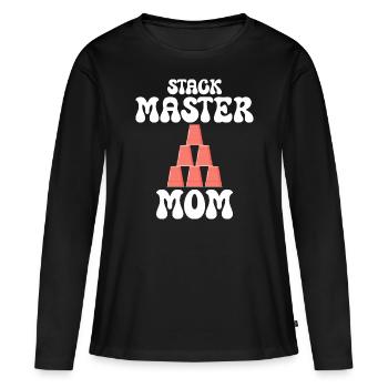 Tassen Stapler Sport Stapeln Mama - Frauen Premium Bio Langarmshirt - Schwarz - Vorne - Julia (174cm)