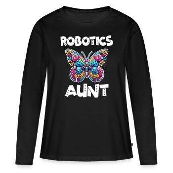 Butterfly Robotic Robot Aunt - Women's Premium Organic Long Sleeve Shirt - black - Front - Julia (174cm)