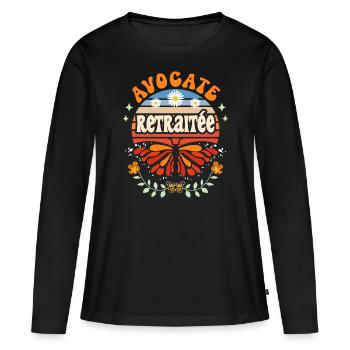 Retro Gift Retired Lawyer - Women's Premium Organic Long Sleeve Shirt - black - Front - Julia (174cm)