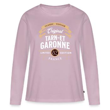 Departamento Tarn-et-Garonne, Frankreich - Frauen Premium Bio Langarmshirt - Altrosa - Vorne - Julia (174cm)