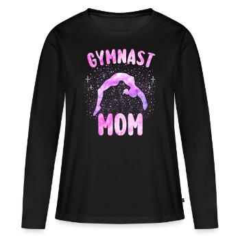 Gymnastik Geschenk Mama Turnerin - Frauen Premium Bio Langarmshirt - Schwarz - Vorne - Julia (174cm)