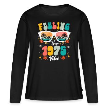 50th Anniversary Woman 1975 50 Years Anniversary - Women's Premium Organic Long Sleeve Shirt - black - Front - Julia (174cm)