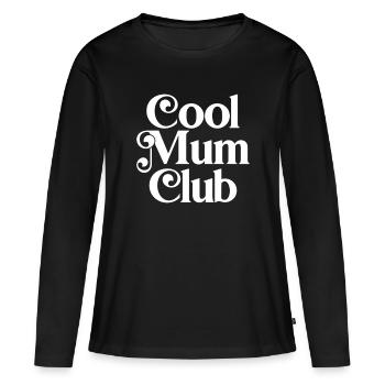 Cooler Mama-Club - Frauen Premium Bio Langarmshirt - Schwarz - Vorne - Julia (174cm)