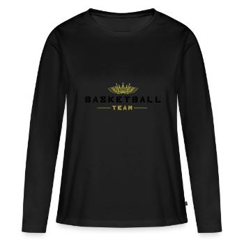 Équipe de basket-ball - T-shirt manches longues Premium bio Femme - noir - Devant - Julia (174cm)
