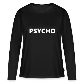 Psycho - T-shirt manches longues Premium bio Femme - noir - Devant - Julia (174cm)