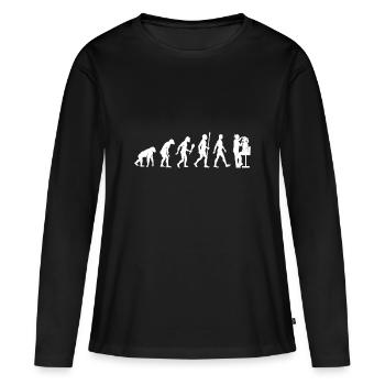 Maquillage Artist Evolution Esthéticienne Maquillage - T-shirt manches longues Premium bio Femme - noir - Devant - Julia (174cm)