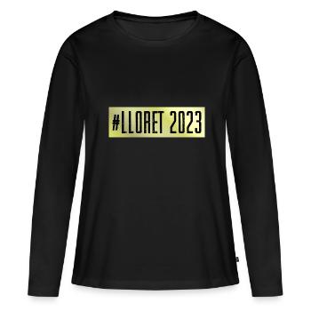 Lloret De Mar 2023 - Frauen Premium Bio Langarmshirt - Schwarz - Vorne - Julia (174cm)