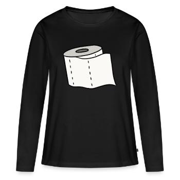 Papier toilette Pandémie Corona - T-shirt manches longues Premium bio Femme - noir - Devant - Julia (174cm)