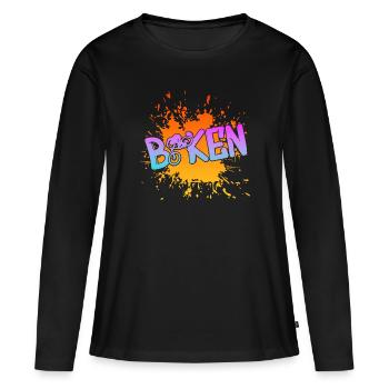 Biken - Frauen Premium Bio Langarmshirt - Schwarz - Vorne - Julia (174cm)