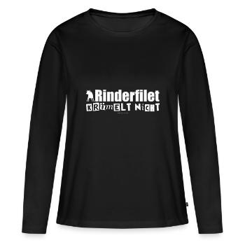 Beef tenderloin does not crumble Fun Shirt Gift Idea - Women's Premium Organic Long Sleeve Shirt - black - Front - Julia (174cm)