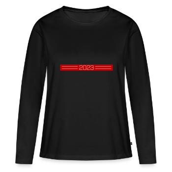 2023 Dash - Women's Premium Organic Long Sleeve Shirt - black - Front - Julia (174cm)