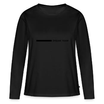Équipe de rêve - T-shirt manches longues Premium bio Femme - noir - Devant - Julia (174cm)