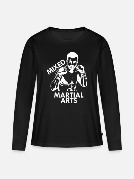 Mixed Martial Arts - Frauen Premium Bio Langarmshirt - Schwarz
