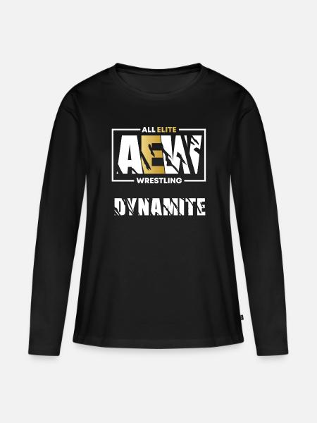 AEW Dynamit - Frauen Premium Bio Langarmshirt - Schwarz