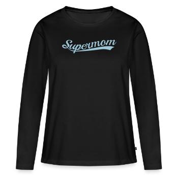 Parce que maman est la meilleure - T-shirt manches longues Premium bio Femme - noir - Devant - Julia (174cm)