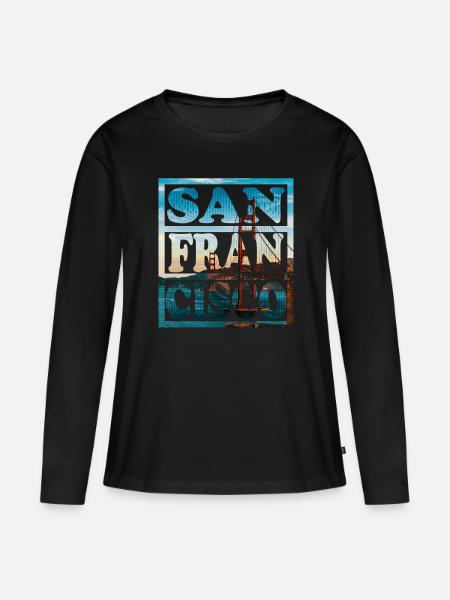 San Francisco - Women's Premium Organic Long Sleeve Shirt - black