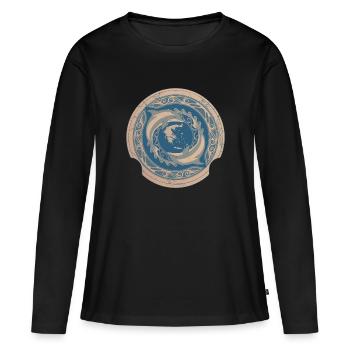 Grèce - T-shirt manches longues Premium bio Femme - noir - Devant - Julia (174cm)