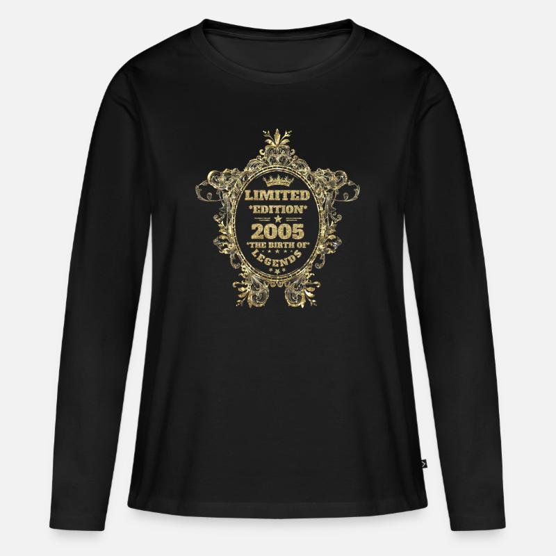 2005 - Frauen Premium Bio Langarmshirt - Schwarz
