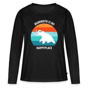 Drôle de mammouth de l’âge de pierre de l’âge de glace Design préhistorique - T-shirt manches longues Premium bio Femme - noir - Devant - Julia (174cm)