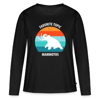 Drôle de mammouth de l’âge de pierre de l’âge de glace Design préhistorique - T-shirt manches longues Premium bio Femme - noir - Devant - Julia (174cm)