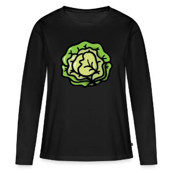 Salad cabbage vegetables - Salad cabbage vegetable - Women's Premium Organic Long Sleeve Shirt - black - Front - Julia (174cm)