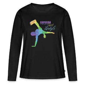 Capoeira - T-shirt manches longues Premium bio Femme - noir - Devant - Julia (174cm)