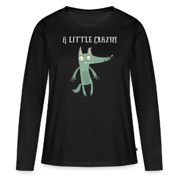 Travail travail dictons bête de somme bureau humour loups - T-shirt manches longues Premium bio Femme - noir - Devant - Julia (174cm)