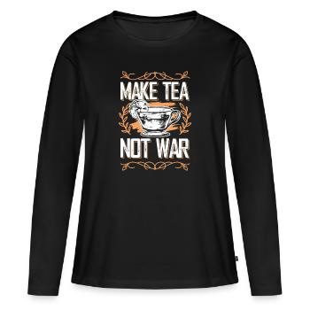 tee no war - Women's Premium Organic Long Sleeve Shirt - black - Front - Julia (174cm)