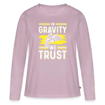 gravity dirtbike motocross - Women's Premium Organic Long Sleeve Shirt - dusky pink - Front - Julia (174cm)