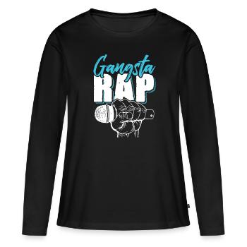 Gangsta Rap - Frauen Premium Bio Langarmshirt - Schwarz - Vorne - Julia (174cm)