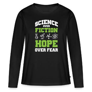 science science hoffnung - T-shirt manches longues Premium bio Femme - noir - Devant - Julia (174cm)