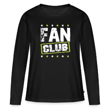 Fan Club - T-shirt manches longues Premium bio Femme - noir - Devant - Julia (174cm)