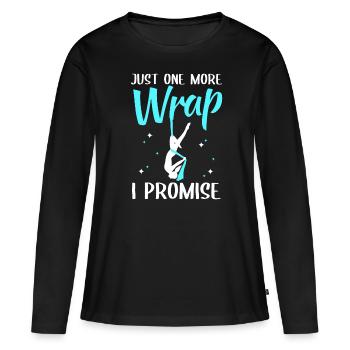 Vertikaltuch Aerialist Aerial Silk - Frauen Premium Bio Langarmshirt - Schwarz - Vorne - Julia (174cm)