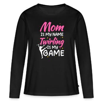 Twirling Mama Rod Turning Majorette Baton - Women's Premium Organic Long Sleeve Shirt - black - Front - Julia (174cm)