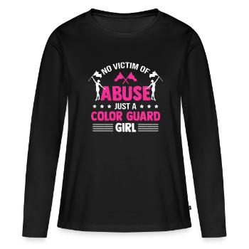 Color Guard Danse de gymnastique amusante - T-shirt manches longues Premium bio Femme - noir - Devant - Julia (174cm)