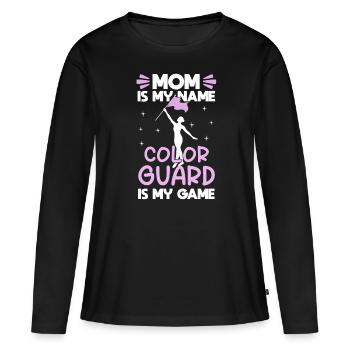 Color Guard Mom Gymnastics Dance - T-shirt manches longues Premium bio Femme - noir - Devant - Julia (174cm)