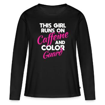 Color Guard Gymnastics Dance Coffee - Women's Premium Organic Long Sleeve Shirt - black - Front - Julia (174cm)