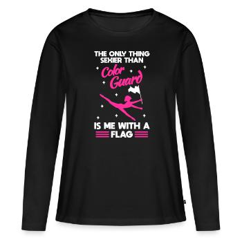 Color Guard Sexy Gymnastics Dance - T-shirt manches longues Premium bio Femme - noir - Devant - Julia (174cm)