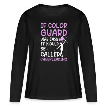 Color Guard Gymnastique Danse Drôle - T-shirt manches longues Premium bio Femme - noir - Devant - Julia (174cm)