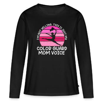 Color Guard Mama Fahne Tanz Colorguard - Frauen Premium Bio Langarmshirt - Schwarz - Vorne - Julia (174cm)